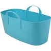 Rangement|Gifi Panière souple bleue turquoise 10 L