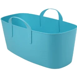 Rangement|Gifi Panière souple bleue turquoise 10 L