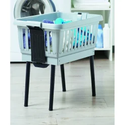 Entretien Du Linge|Gifi Panière sur pieds grise