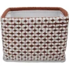 Rangement|Gifi Panière tissu crocheté bicolore L 29x l 23 x H 20 cm