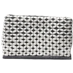 Rangement|Gifi Panière tissu crocheté bicolore L 29x l 23 x H 20 cm