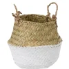 Rangement|Gifi Panière tressée jonc de mer bicolore blanc naturel
