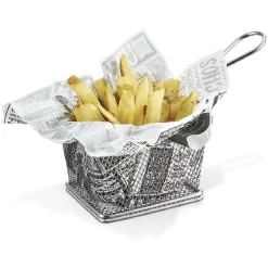 Papier absorbant à frites design noir blanc^Gifi Clearance