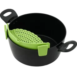 Passoire casserole à clips silicone gris^Gifi Discount
