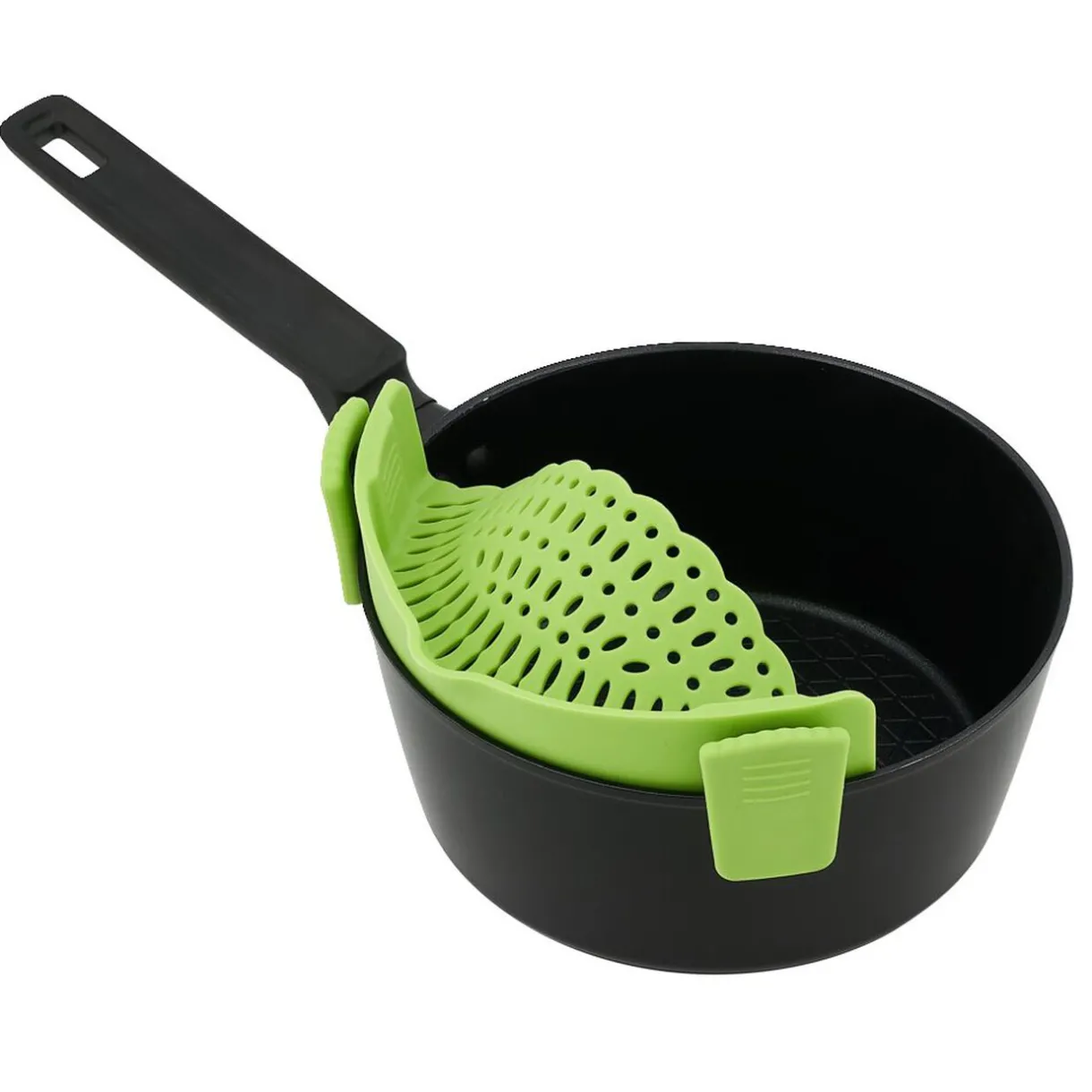 Passoire casserole à clips silicone gris^Gifi Discount