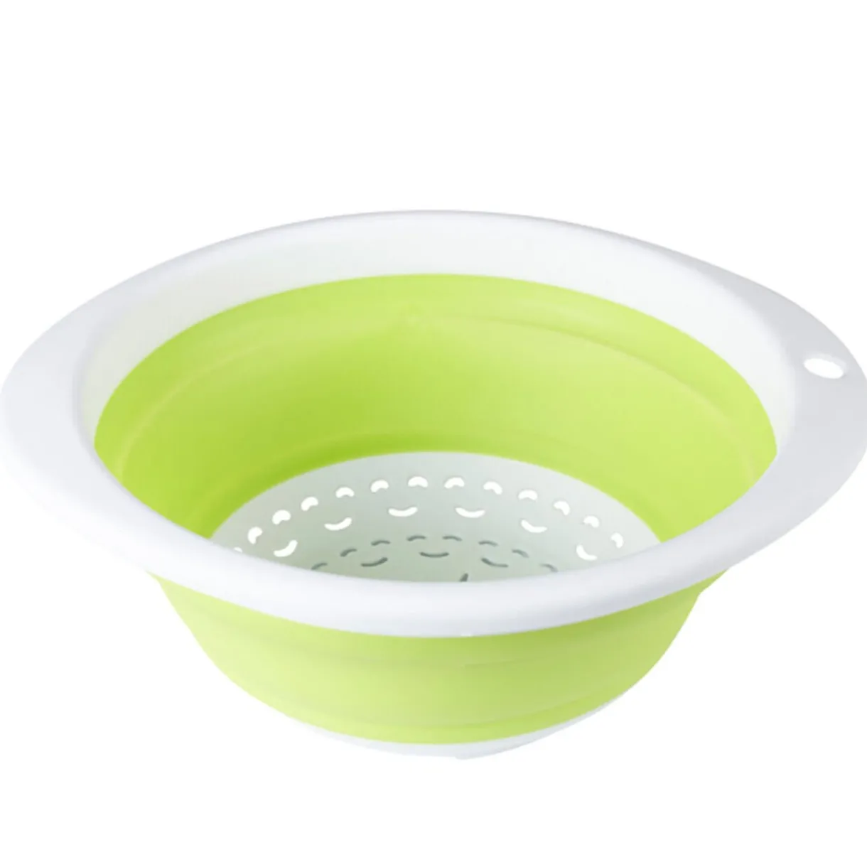 Passoire rétractable verte et blanche^Gifi Online