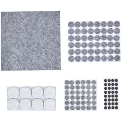 Gifi Patin adhésif en feutre blanc gris noir x125