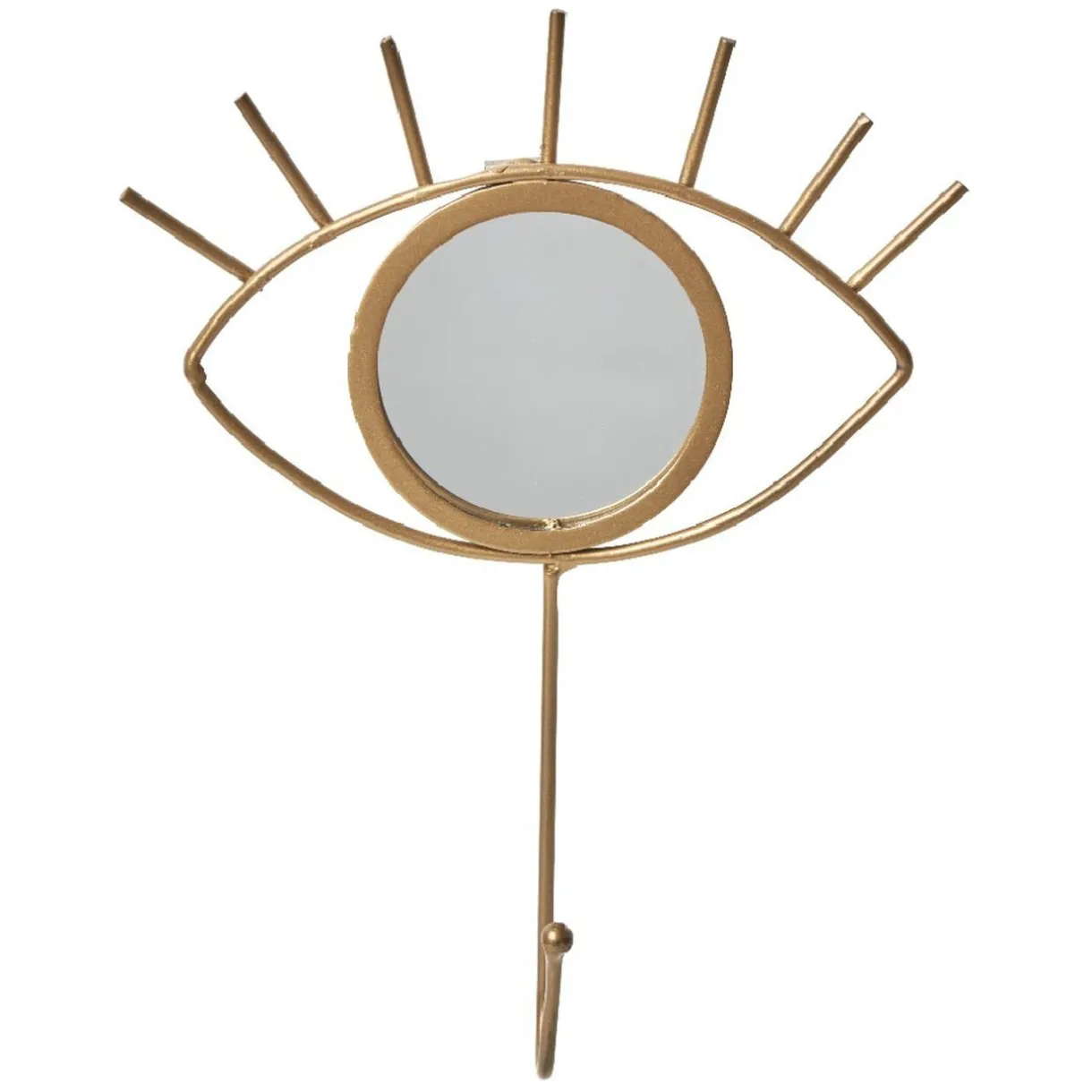 Rangement|Gifi Patère 1 crochet déco forme oeil miroir effet laiton or