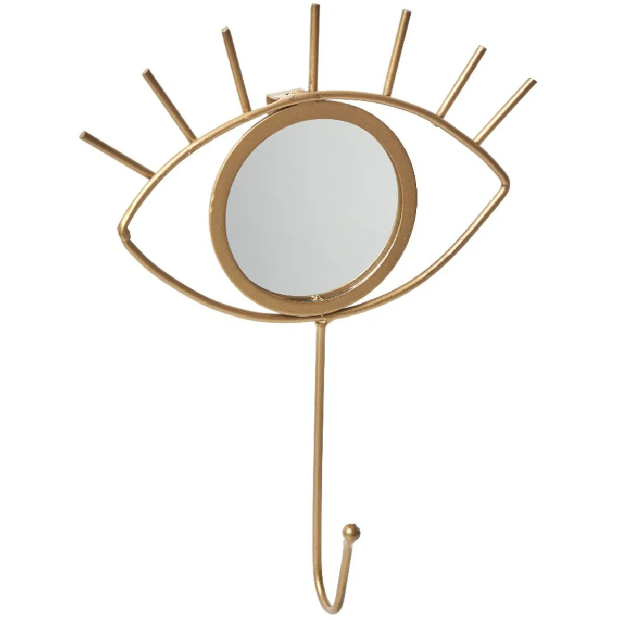 Rangement|Gifi Patère 1 crochet déco forme oeil miroir effet laiton or