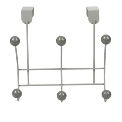 Rangement|Gifi Patère de porte 6 crochets gris