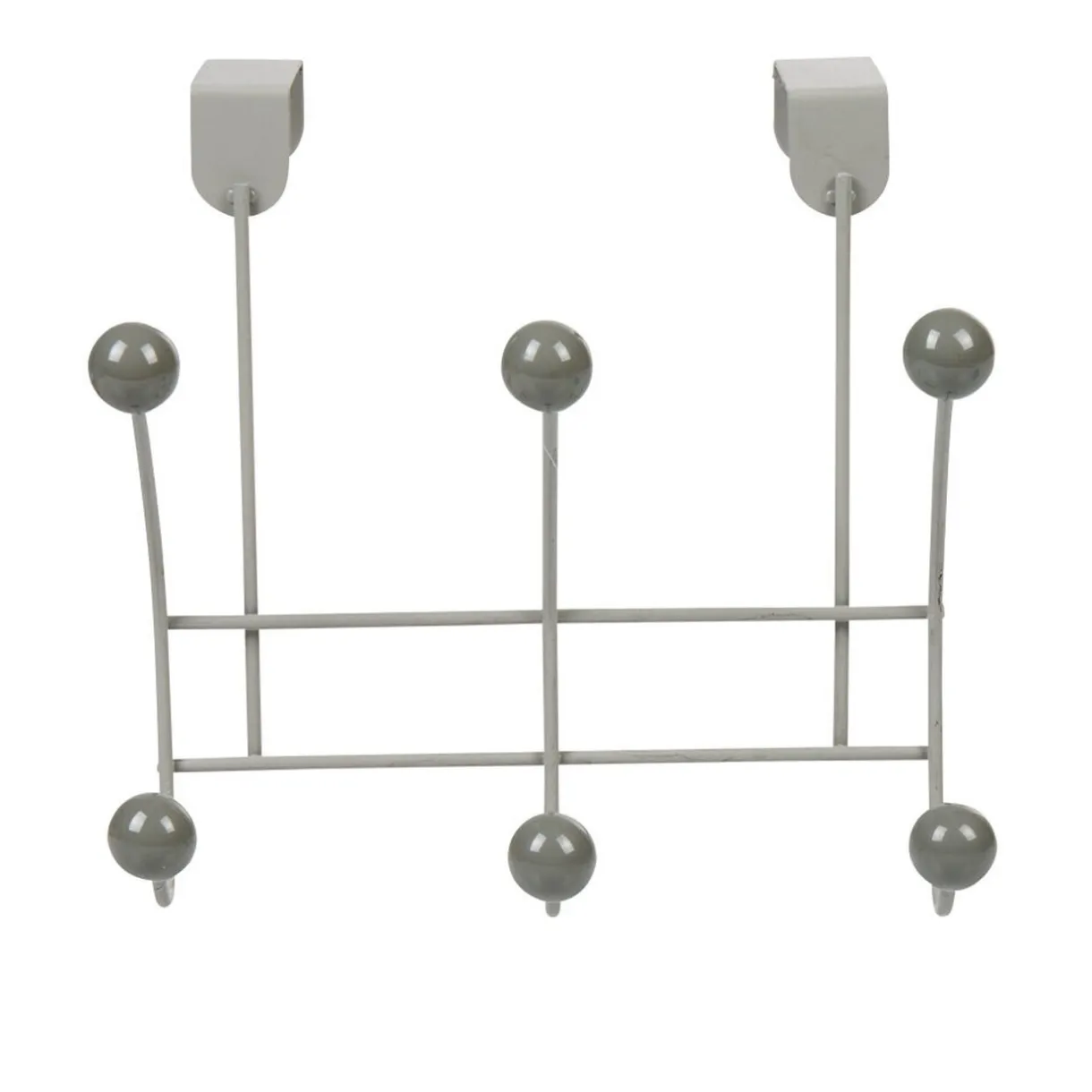 Rangement|Gifi Patère de porte 6 crochets gris