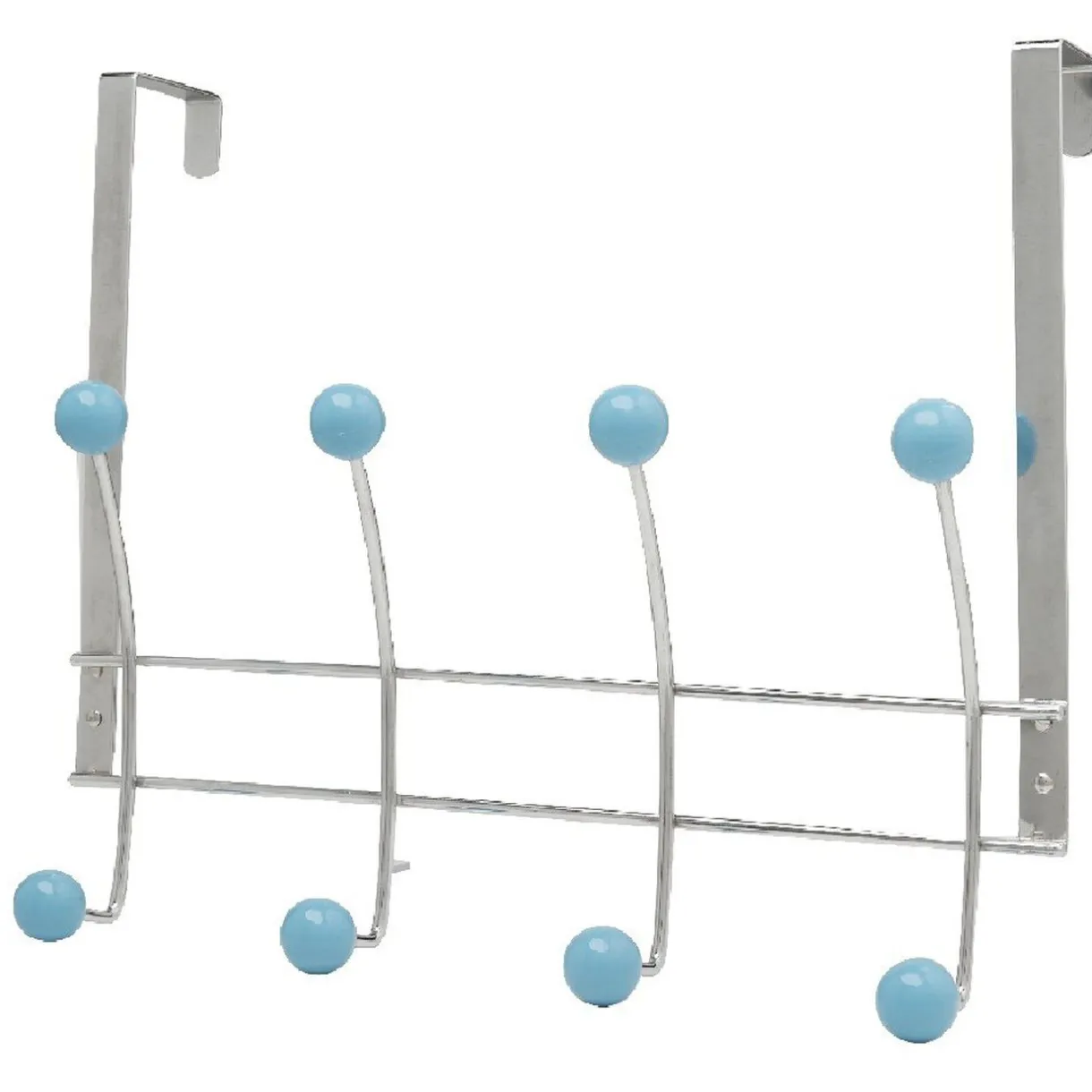 Rangement|Gifi Patère de porte 8 crochets boule bleu