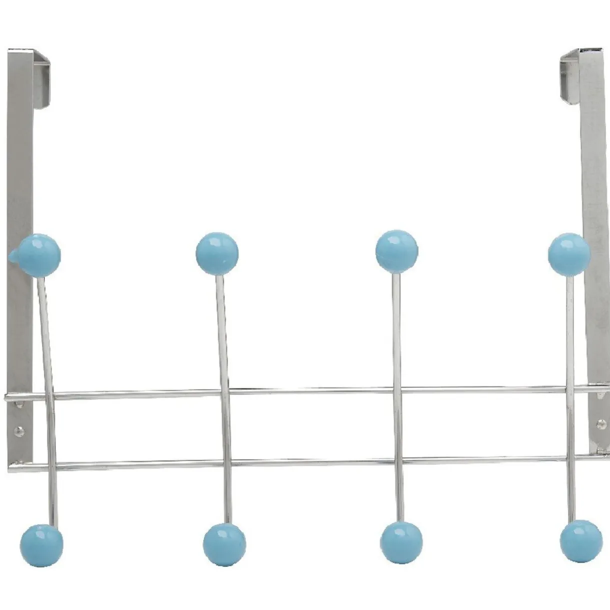 Rangement|Gifi Patère de porte 8 crochets boule bleu