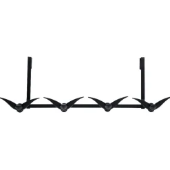 Rangement|Gifi Patère de porte 4 crochets forme bonhomme suspendu métal noir