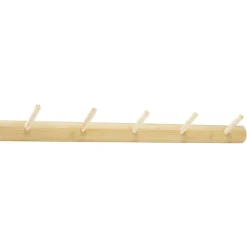 Rangement|Gifi Patère en bambou 5 crochets L50cm
