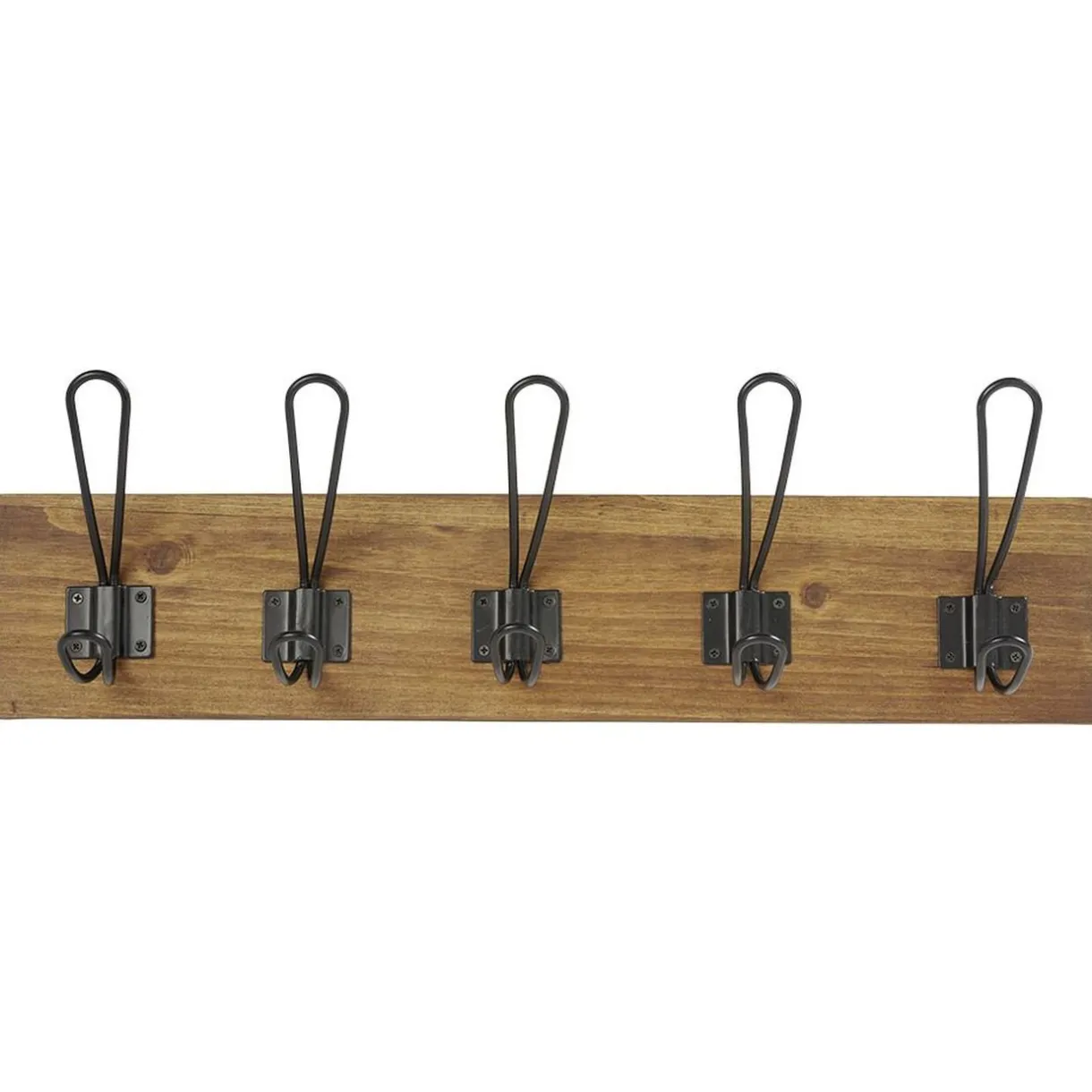 Rangement|Gifi Patère en bambou 5 crochets métal noir L48cm