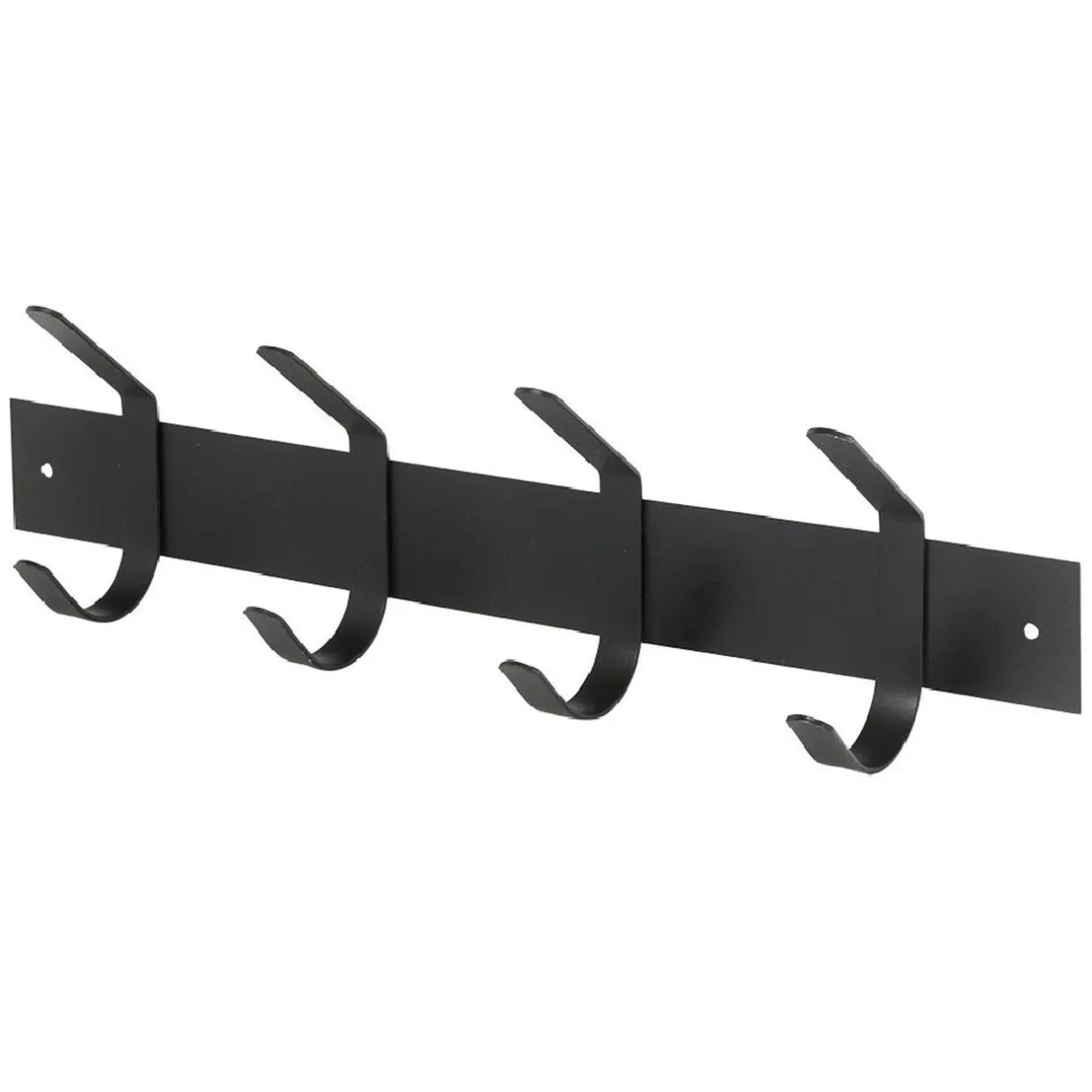 Rangement|Gifi Patère en métal noir 4 crochets L40cm