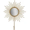 Rangement|Gifi Patère miroir forme soleil métal doré