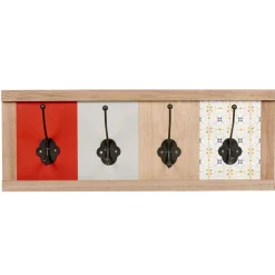 Rangement|Gifi Patère murale 4 crochets carreaux de ciment Dolce Vita