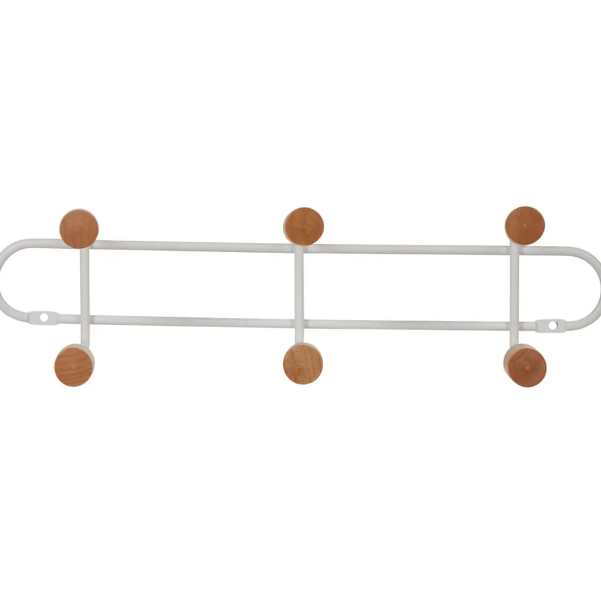 Rangement|Gifi Patère murale 6 crochets en métal et bois