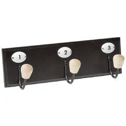 Rangement|Gifi Patère murale 3 crochets métal et mdf