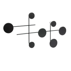 Rangement|Gifi Patère murale 7 crochets ronds en métal noir