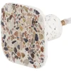 Rangement|Gifi Patère murale carrée motif terrazzo polyrésine 7x7cm
