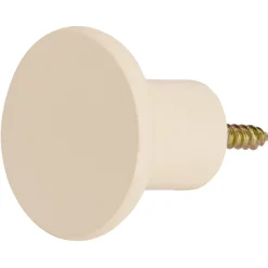 Rangement|Gifi Patère murale ronde blanc crème polyrésine Ø5cm