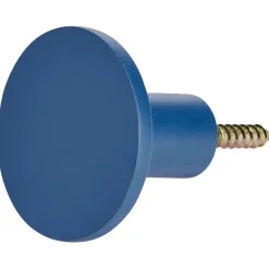 Rangement|Gifi Patère murale ronde bleu polyrésine Ø5cm