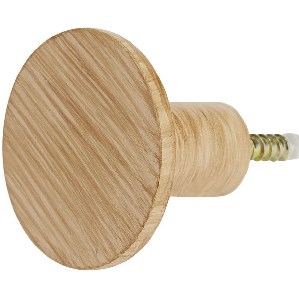 Rangement|Gifi Patère murale ronde imitation bois polyrésine Ø5cm