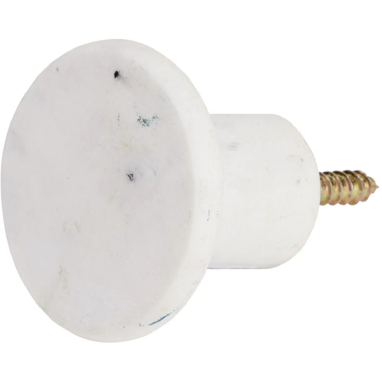 Rangement|Gifi Patère murale ronde imitation marbre blanc polyrésine Ø5cm