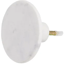 Rangement|Gifi Patère murale ronde imitation marbre blanc polyrésine Ø8cm