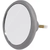 Rangement|Gifi Patère murale ronde miroir avec contour gris Ø10cm