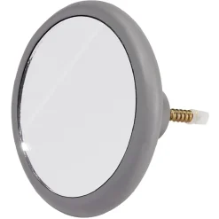 Rangement|Gifi Patère murale ronde miroir avec contour gris Ø10cm