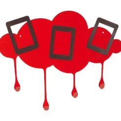 Rangement|Gifi Patère rouge cadres photos