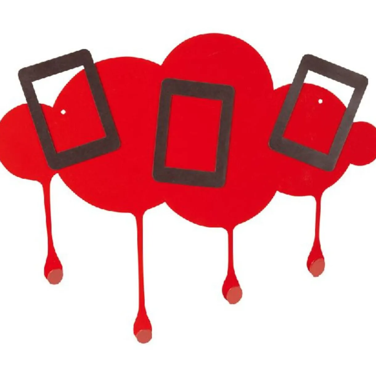 Rangement|Gifi Patère rouge cadres photos