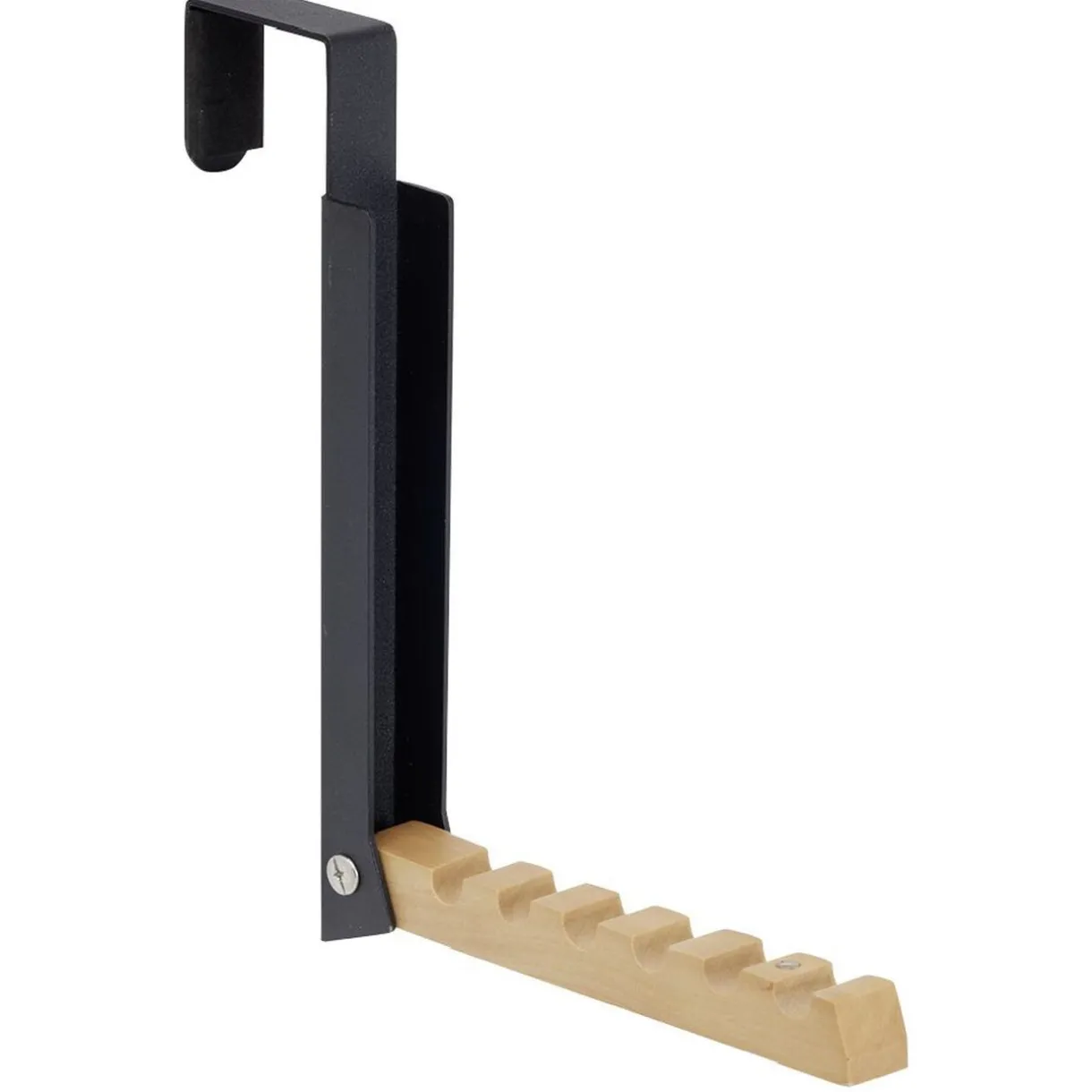 Rangement|Gifi Patère rétractable métal et bois noir ou blanc L20xH20,5cm