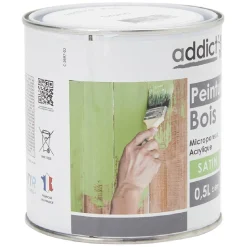 Gifi Peinture bois extérieur 0,5L blanc satiné