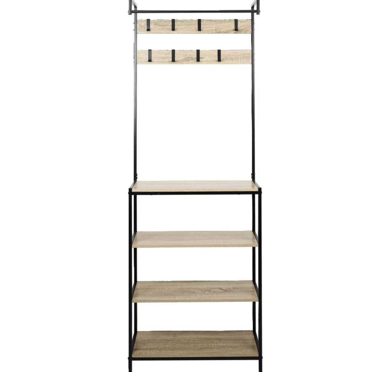 Rangement|Gifi Penderie 8 patères et 4 étagères 68x23x180cm