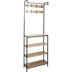 Rangement|Gifi Penderie 8 patères et 4 étagères 68x23x180cm