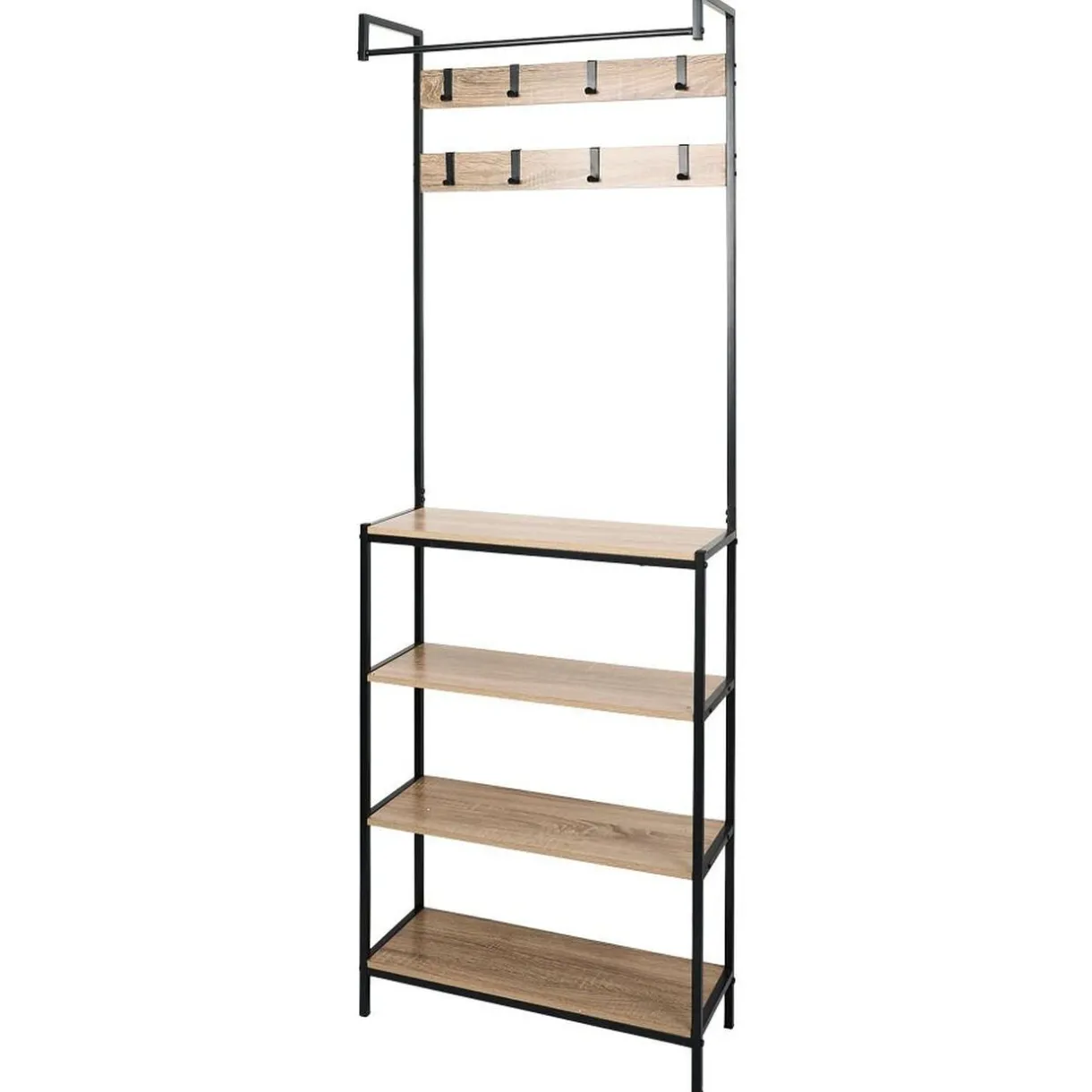 Rangement|Gifi Penderie 8 patères et 4 étagères 68x23x180cm