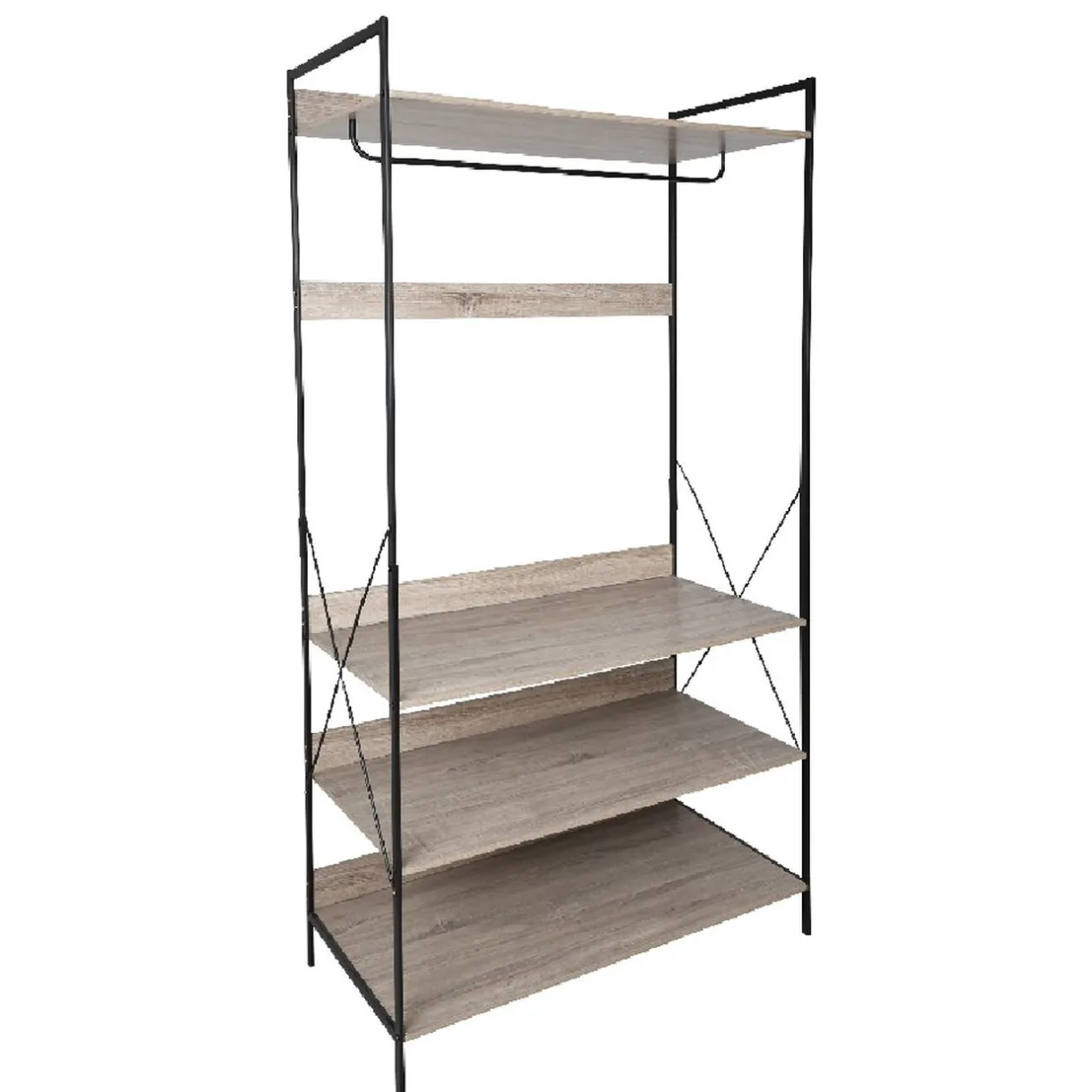 Rangement|Gifi Penderie dressing noir naturel