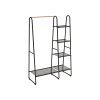 Rangement|Gifi Penderie et étagères en métal et pvc noir