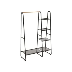 Rangement|Gifi Penderie et étagères en métal et pvc noir