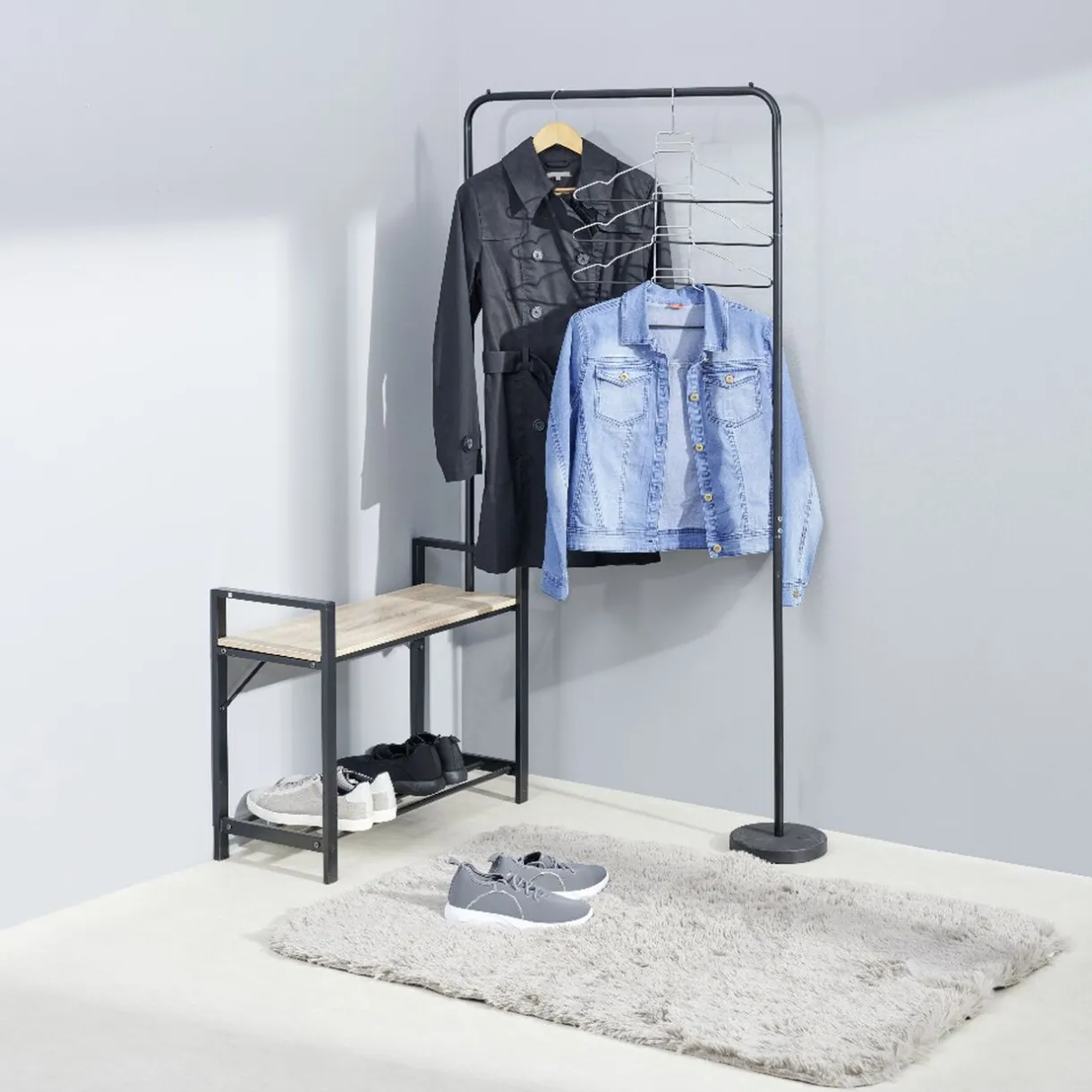 Rangement|Gifi Penderie modulable 3 en 1 en bois et métal