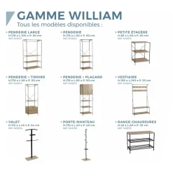 Rangement|Gifi Penderie simple WILLIAM