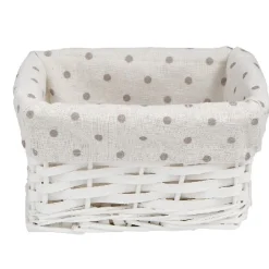 Rangement|Gifi Petit panier de rangement osier tressé blanc