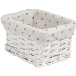 Rangement|Gifi Petit panier de rangement osier tressé blanc