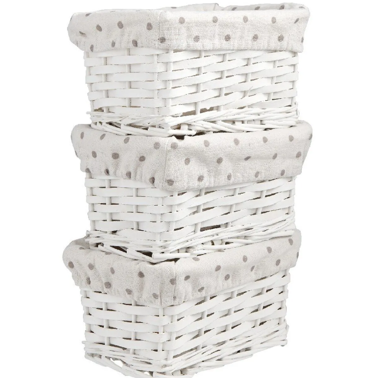 Rangement|Gifi Petit panier de rangement osier tressé blanc