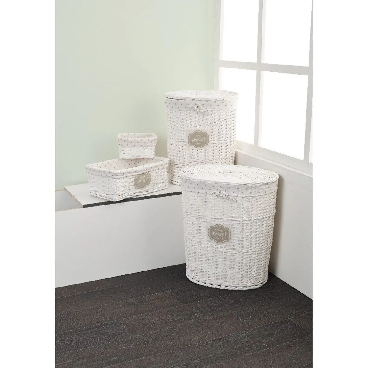 Rangement|Gifi Petit panier de rangement osier tressé blanc